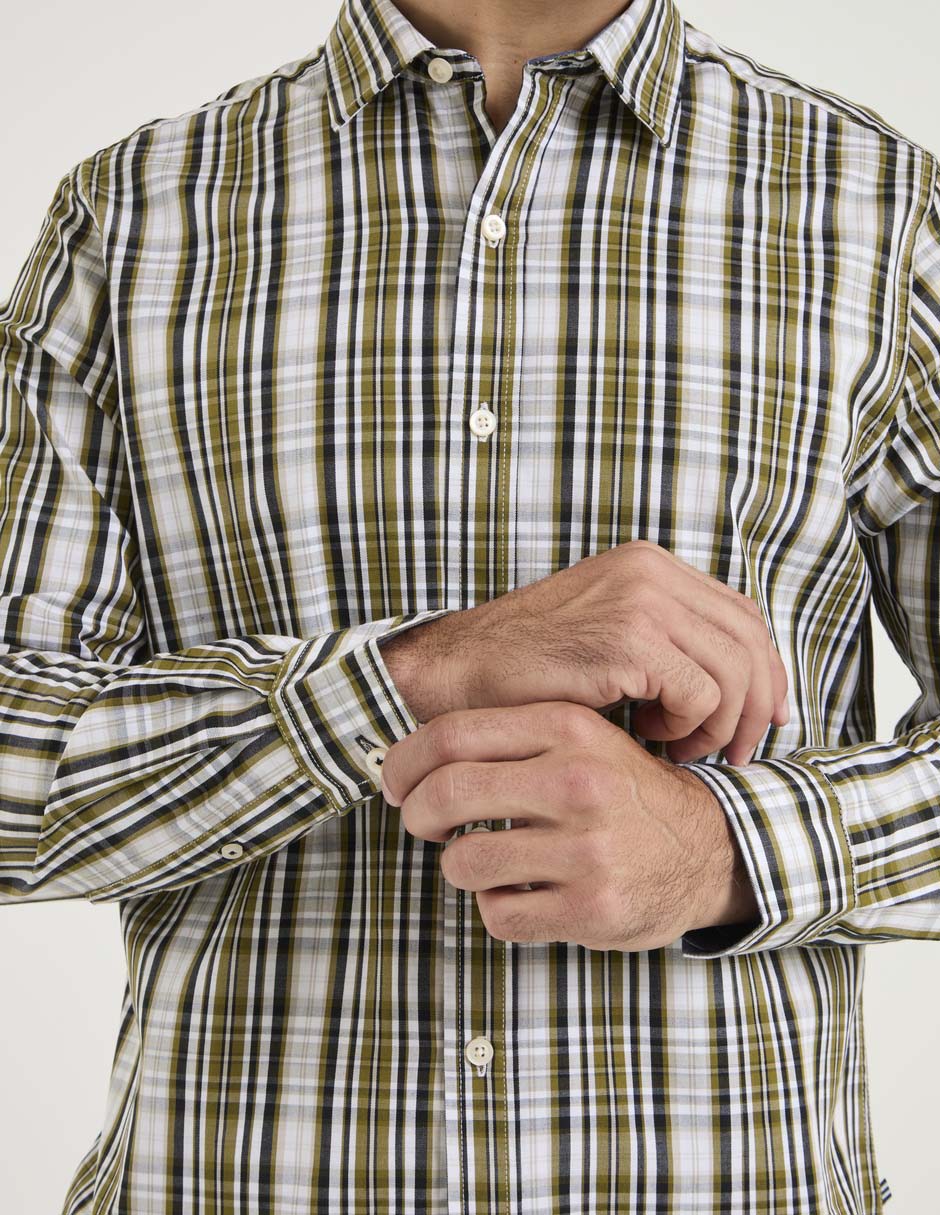 Camisa casual manga larga para hombre 4