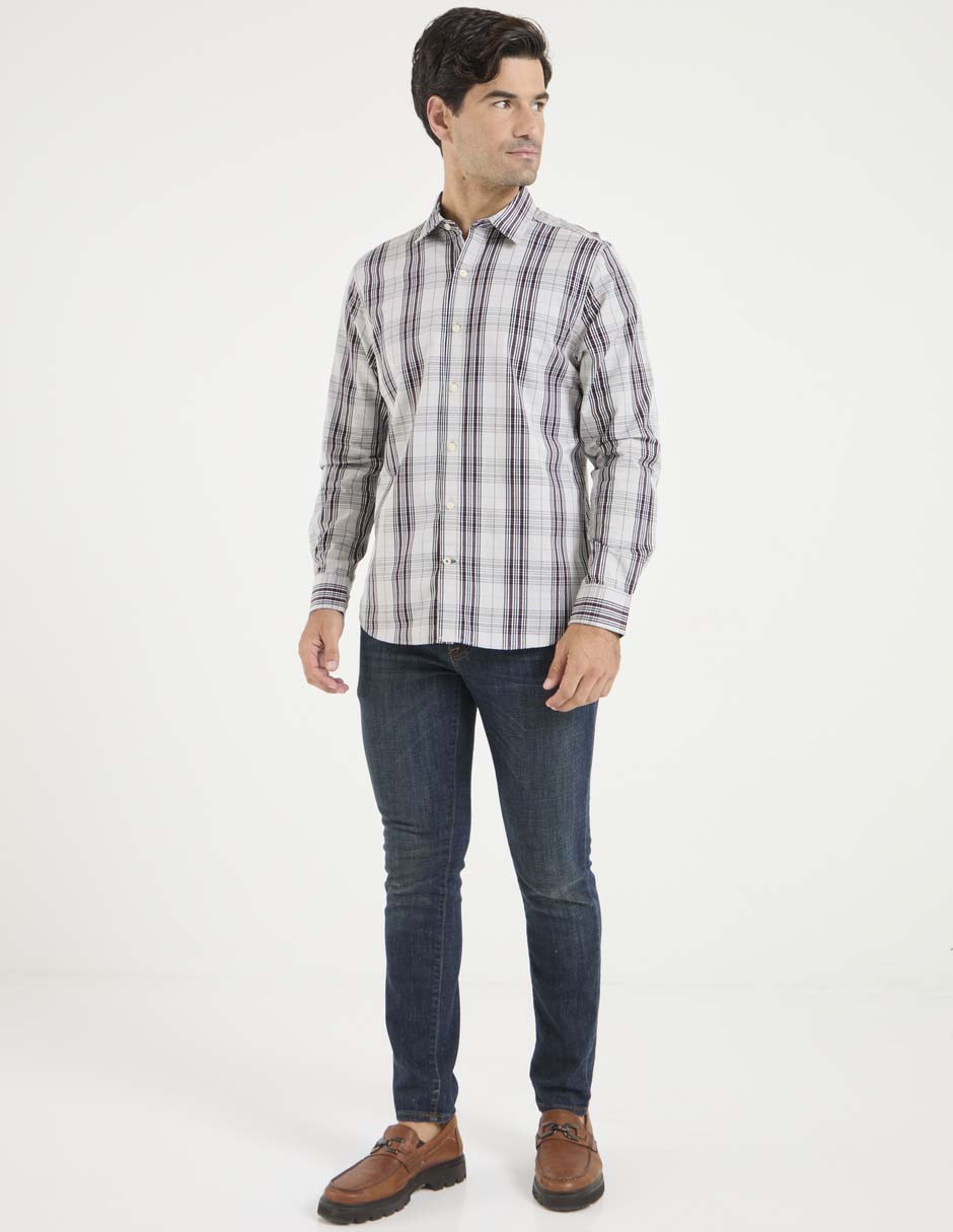 Camisa casual de algodón manga larga para hombre 3
