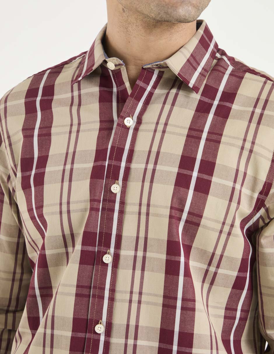 Camisa casual manga larga para hombre 4