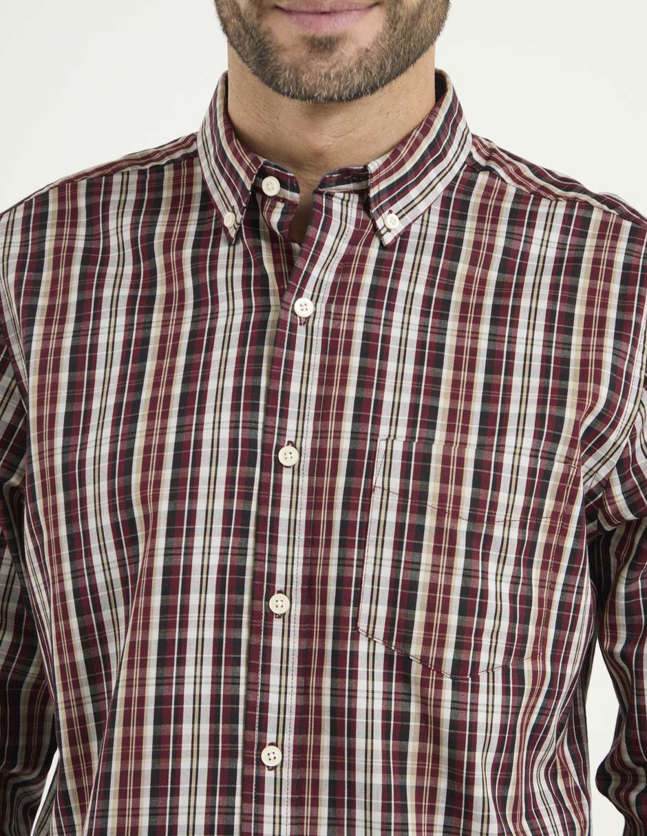 Camisa casual manga larga para hombre 4