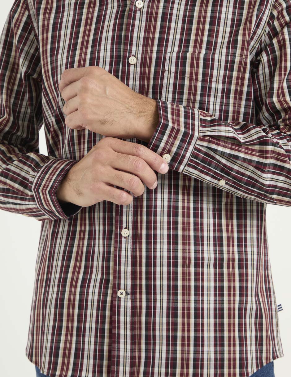Camisa casual manga larga para hombre 5