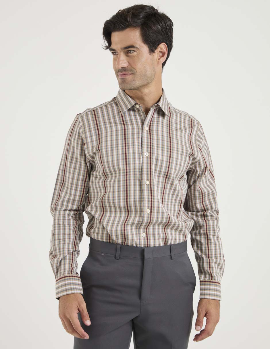 Camisa casual de algodón manga larga para hombre Camisa casual de algodón manga larga para hombre