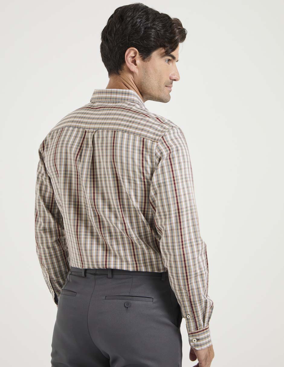 Camisa casual de algodón manga larga para hombre 2