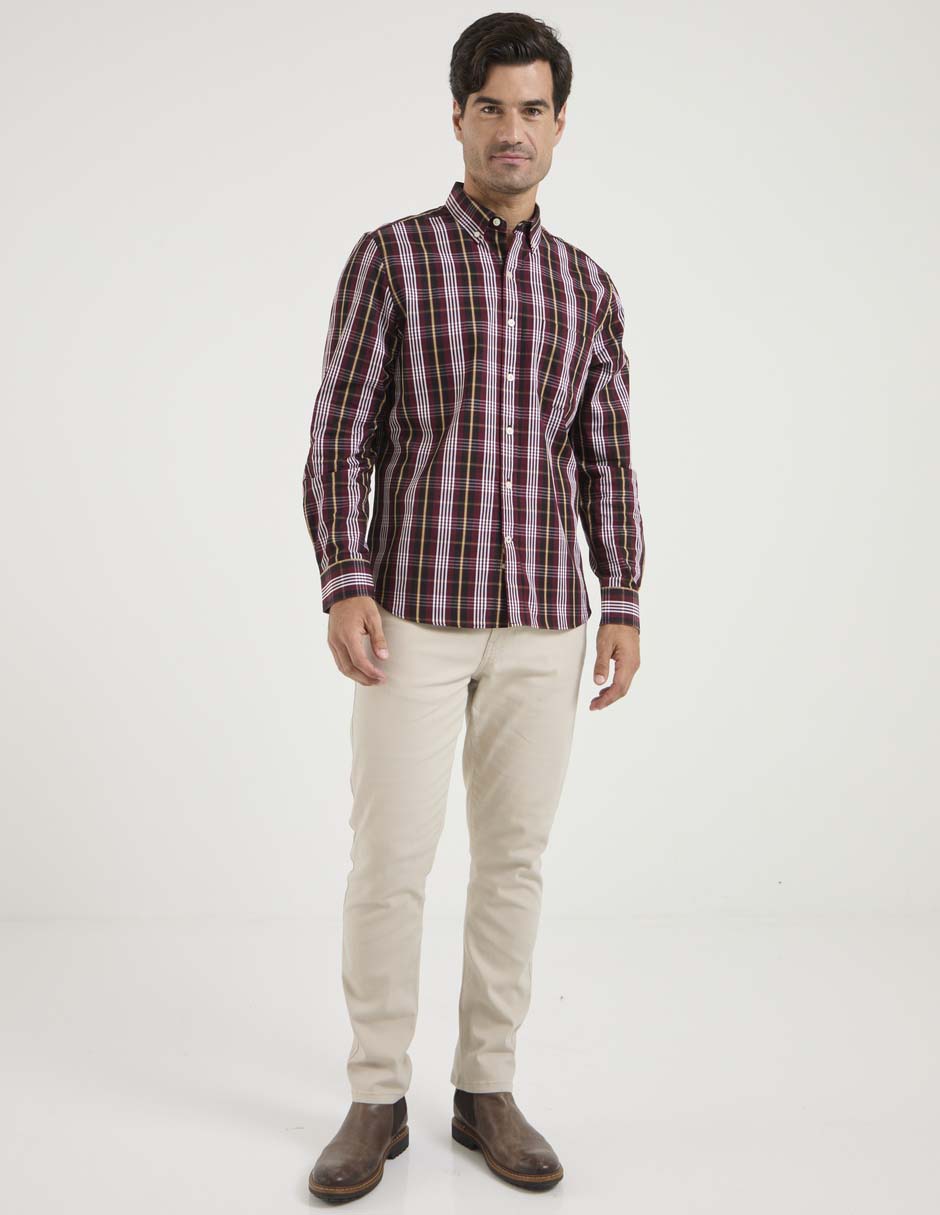 Camisa casual de algodón manga larga para hombre 3