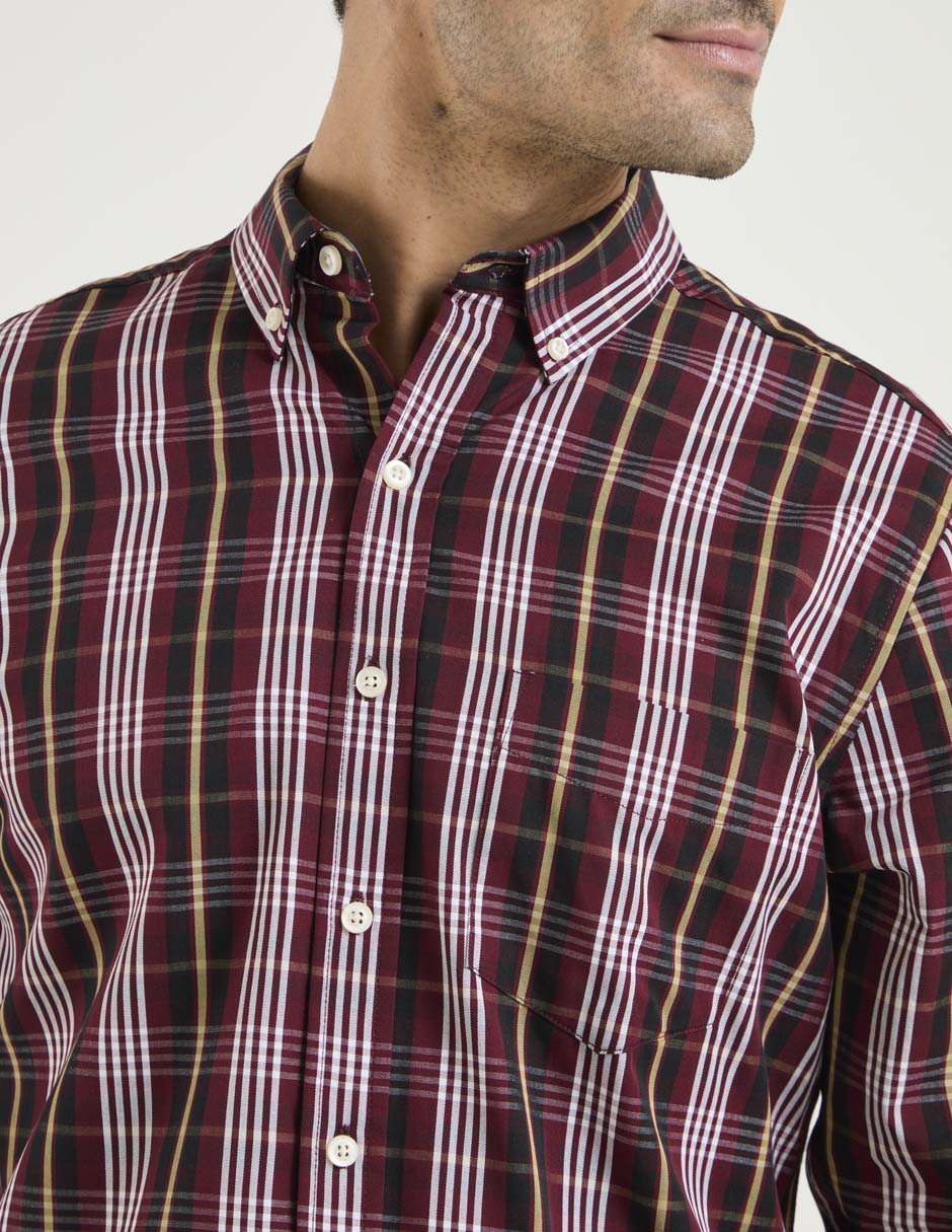 Camisa casual de algodón manga larga para hombre 4