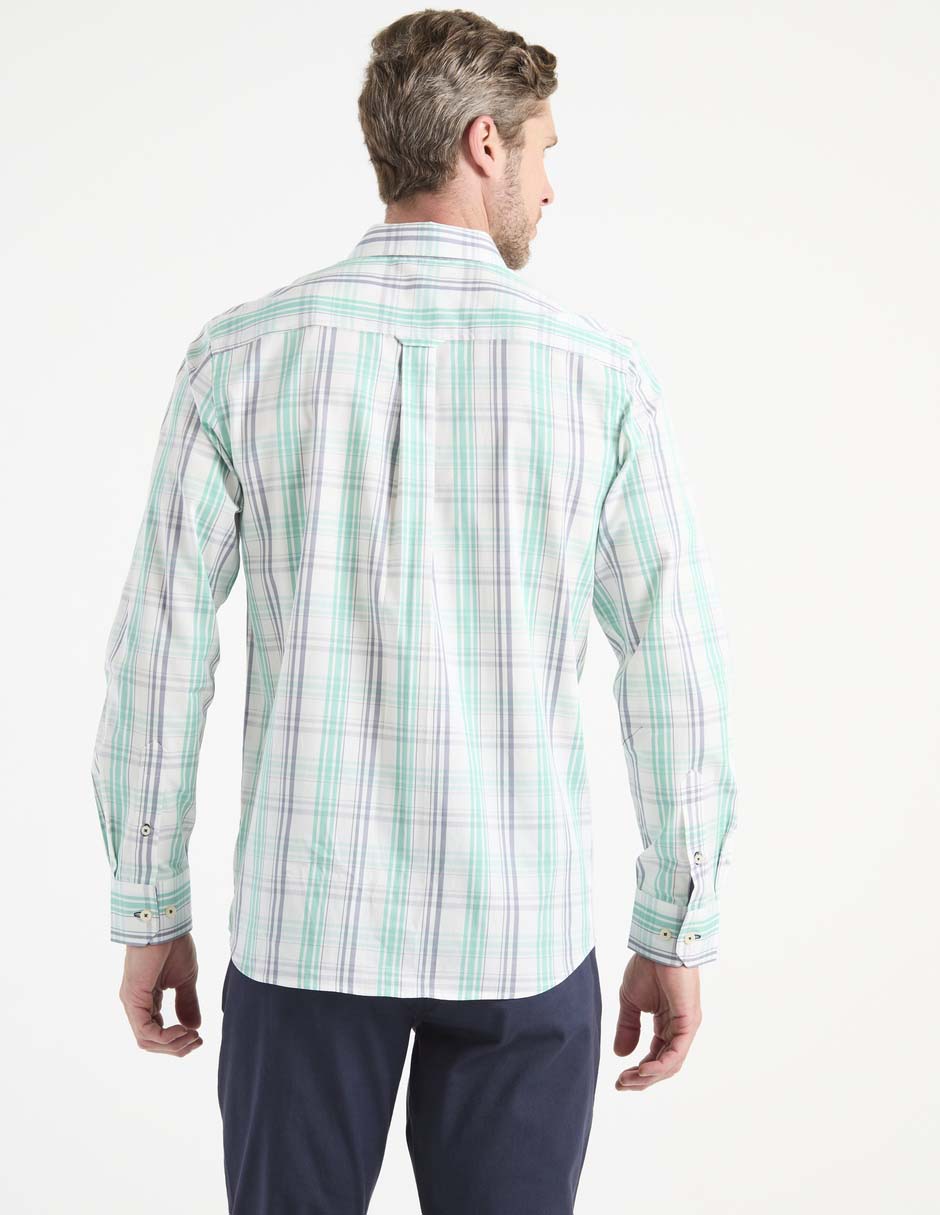 Camisa casual manga larga para hombre 2