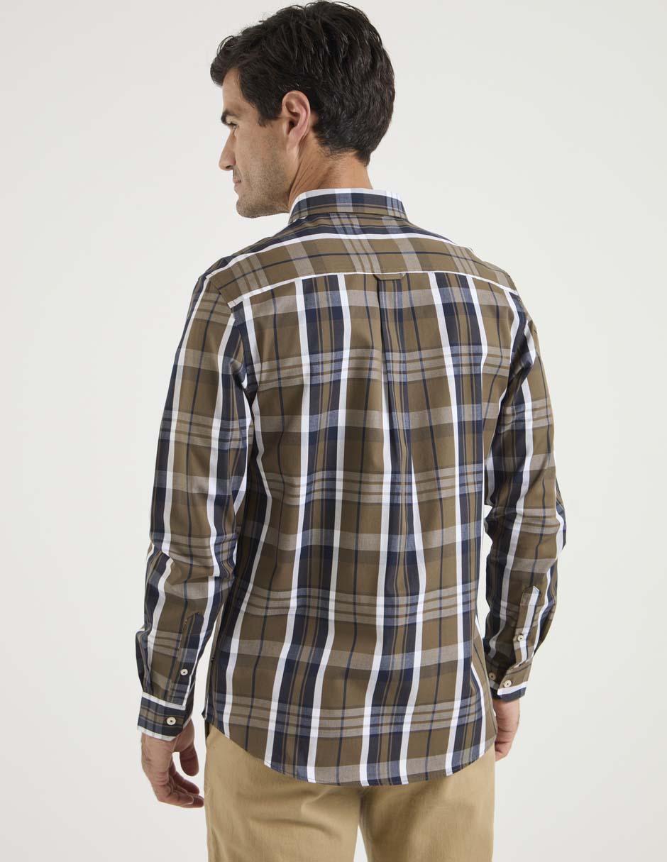 Camisa casual de algodón manga larga para hombre 2