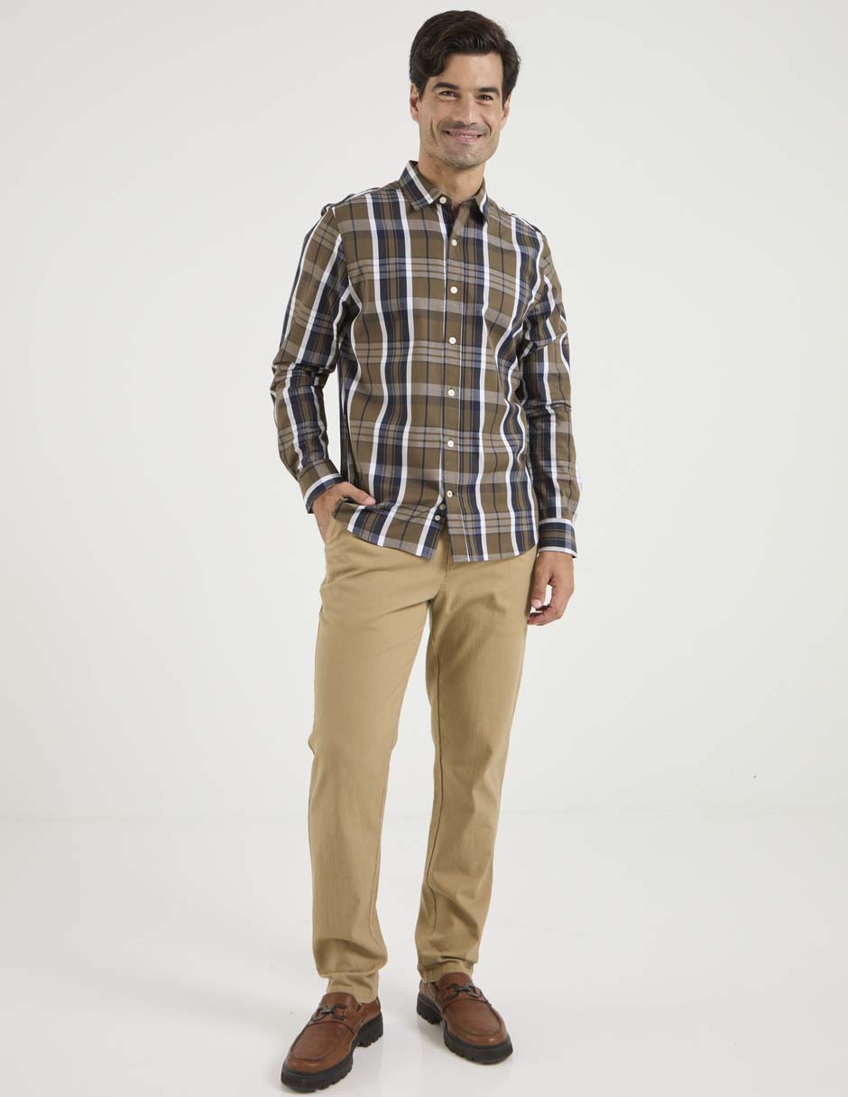 Camisa casual de algodón manga larga para hombre 3
