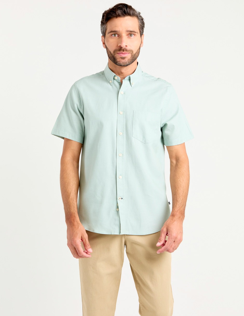 Camisa casual de algodón manga corta para hombre Camisa casual de algodón manga corta para hombre