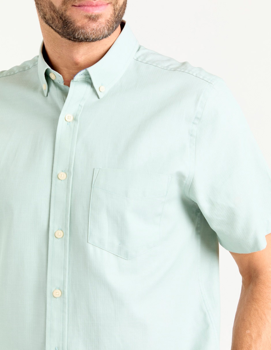 Camisa casual de algodón manga corta para hombre 4