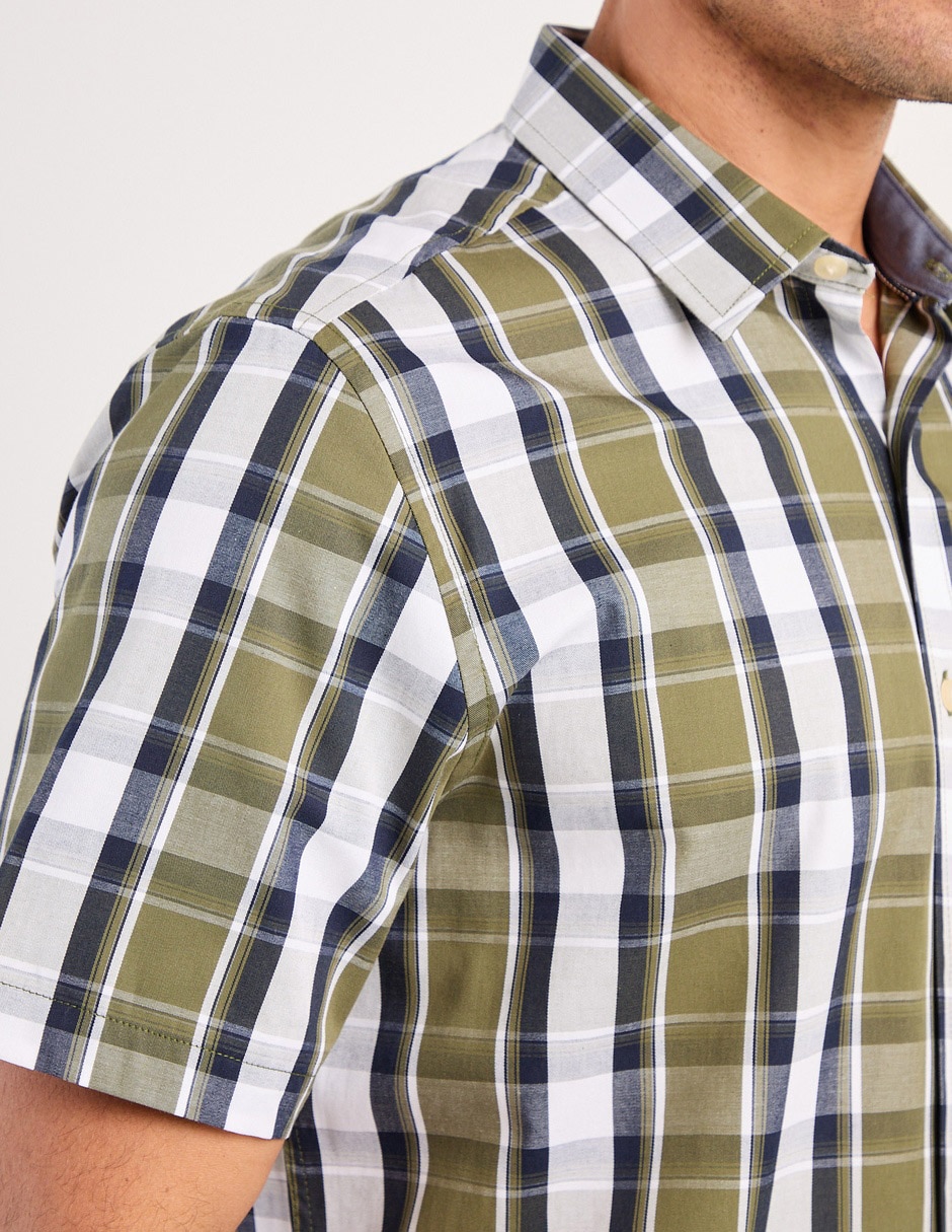 Camisa casual de algodón manga corta para hombre 4