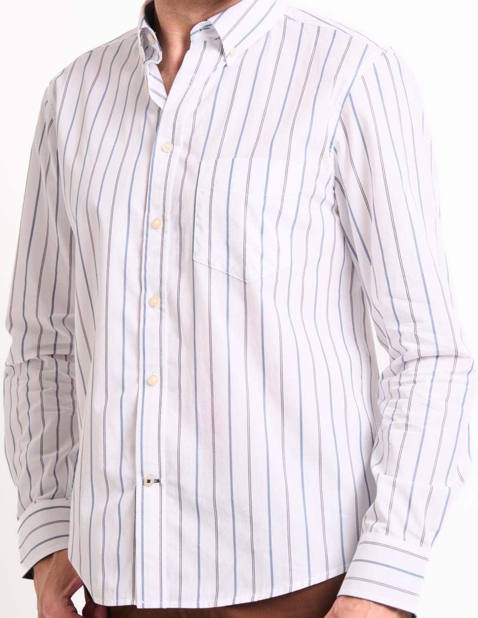 Camisa casual manga larga para hombre 4
