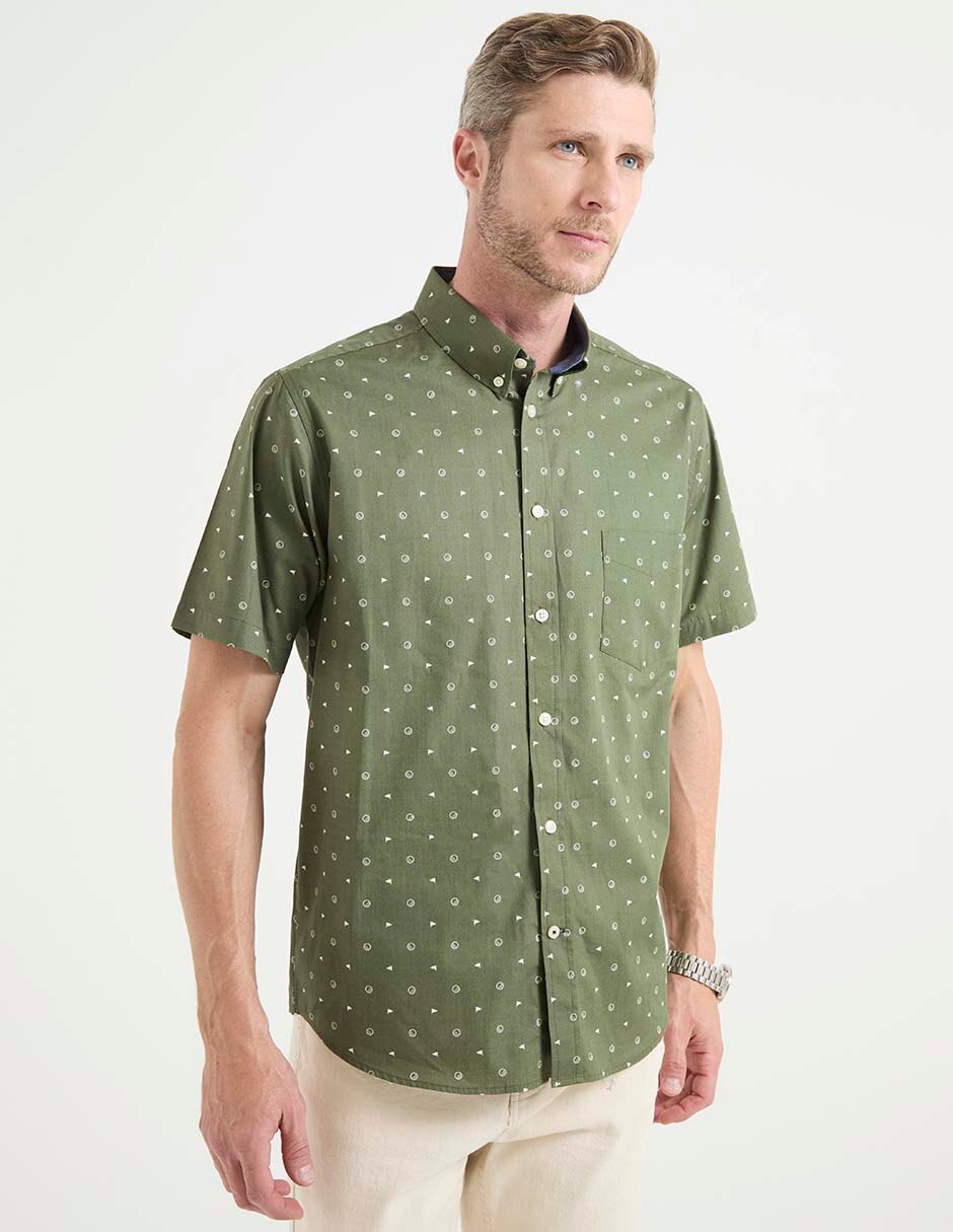 Camisa casual de algodón manga corta para hombre Camisa casual de algodón manga corta para hombre