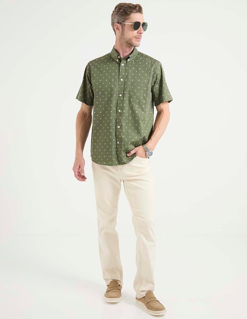 Camisa casual de algodón manga corta para hombre 3
