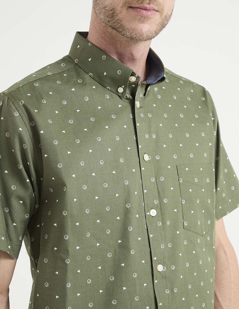 Camisa casual de algodón manga corta para hombre 4