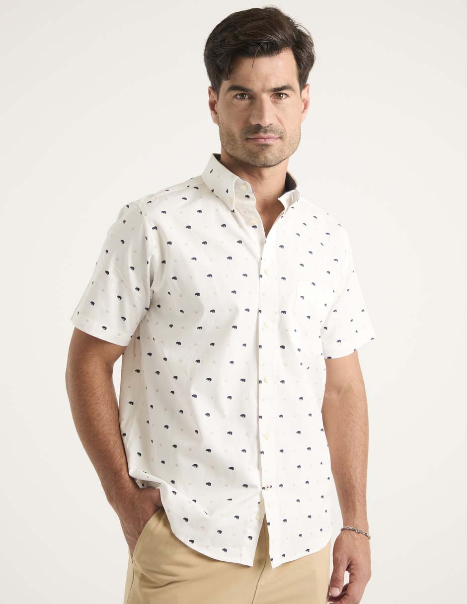 Camisa casual de algodón manga corta para hombre Camisa casual de algodón manga corta para hombre