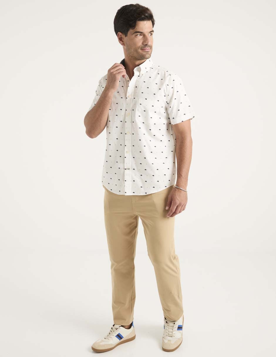 Camisa casual de algodón manga corta para hombre 3