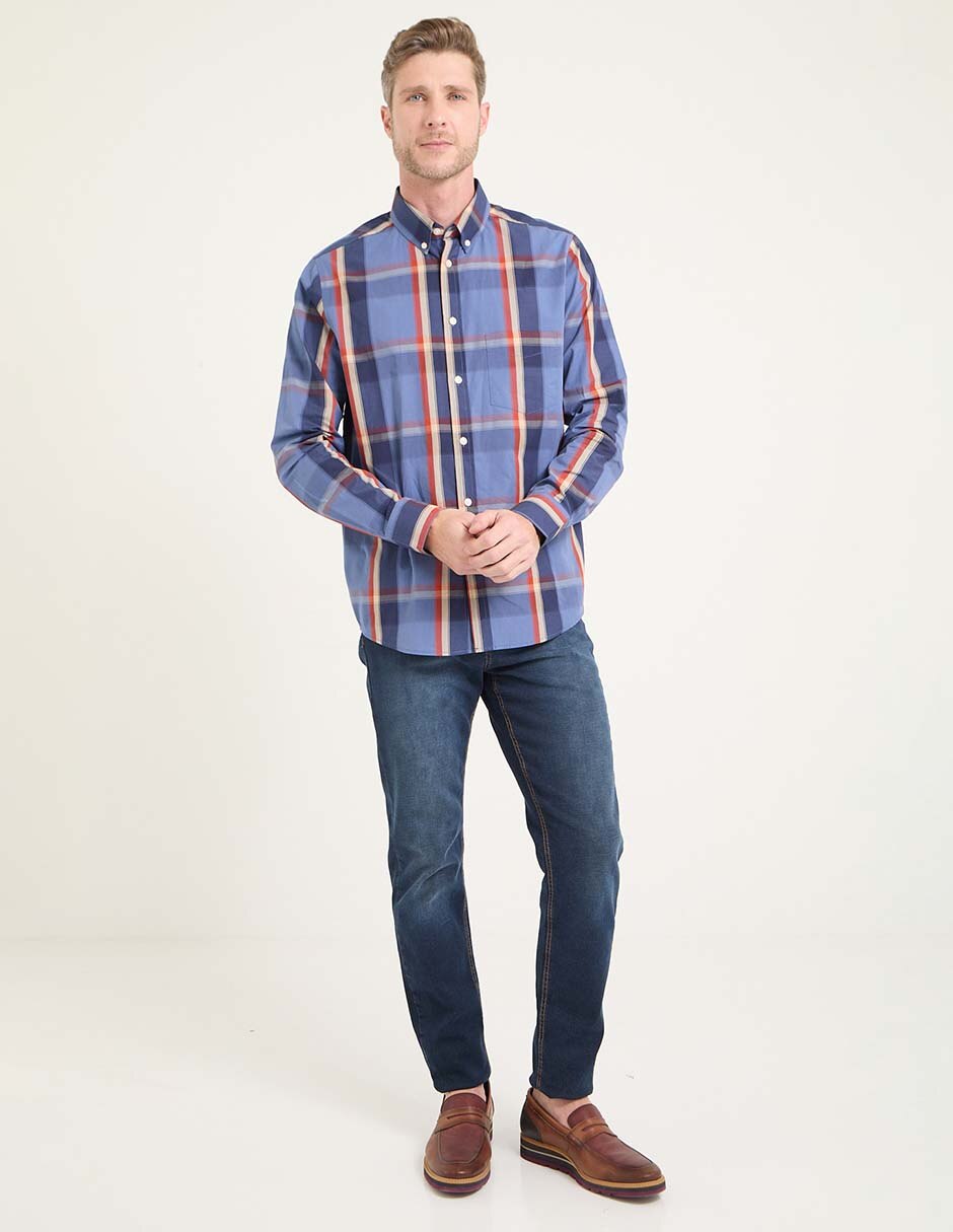 Camisa casual de algodón manga Larga para hombre 3