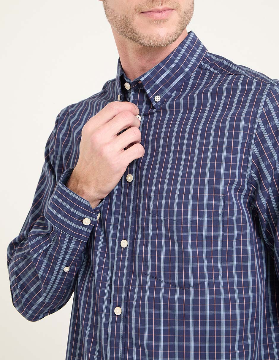 Camisa business casual de algodón manga Larga para hombre 4