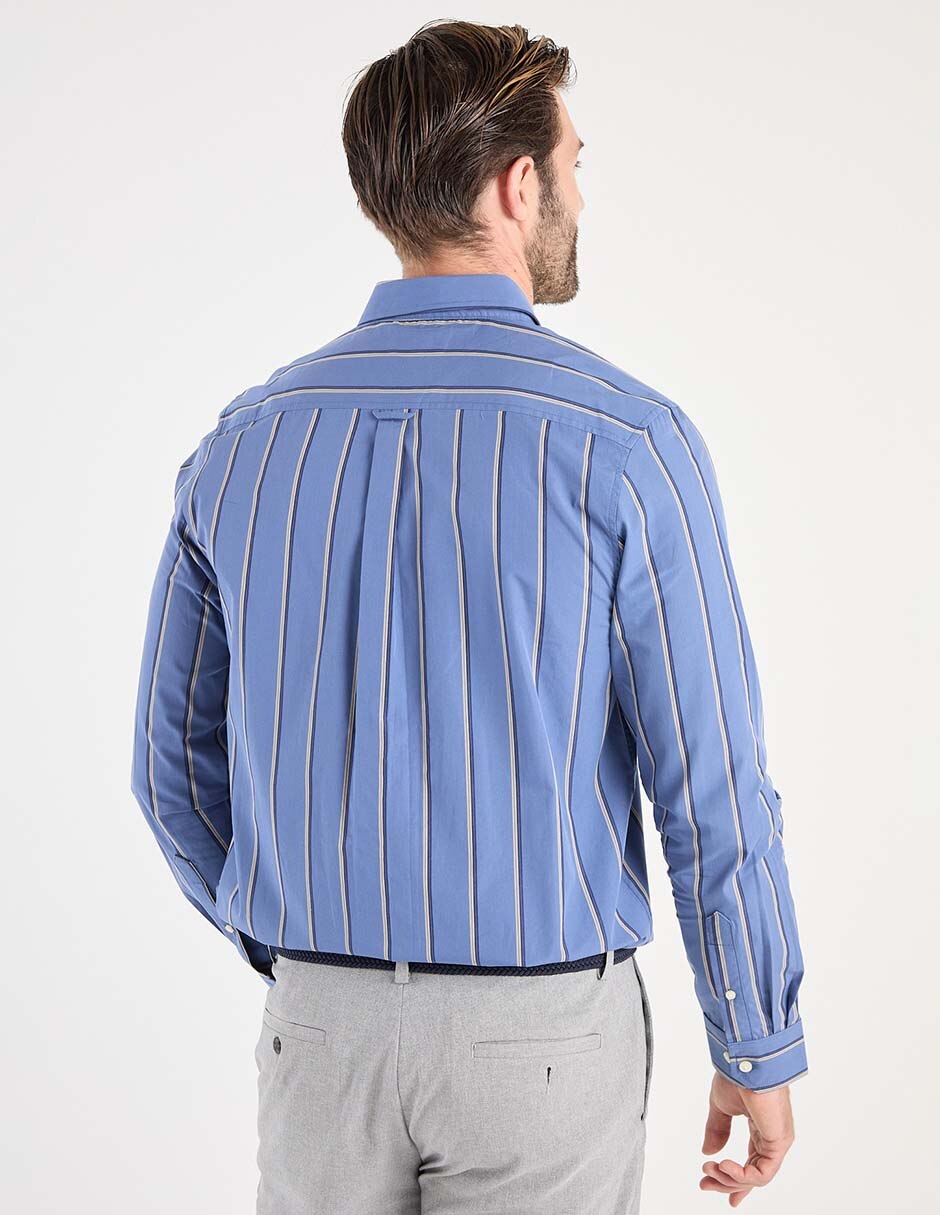 Camisa business casual de algodón manga larga para hombre 2