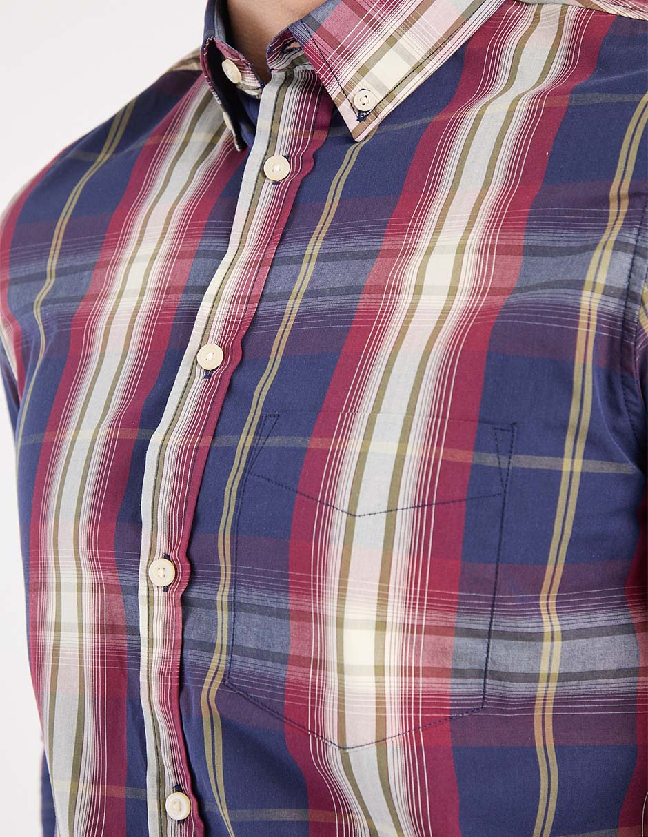 Camisa casual de algodón manga larga para hombre 4