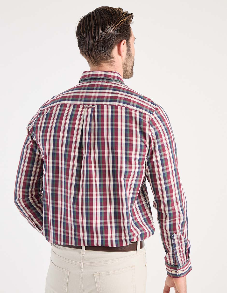 Camisa business casual de algodón manga larga para hombre 2