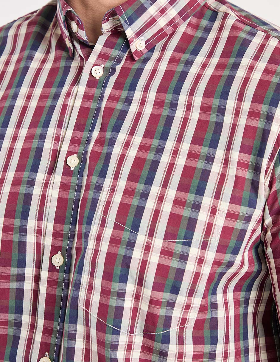 Camisa business casual de algodón manga larga para hombre 4