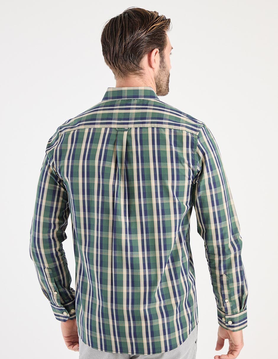 Camisa business casual de algodón manga larga para hombre 2