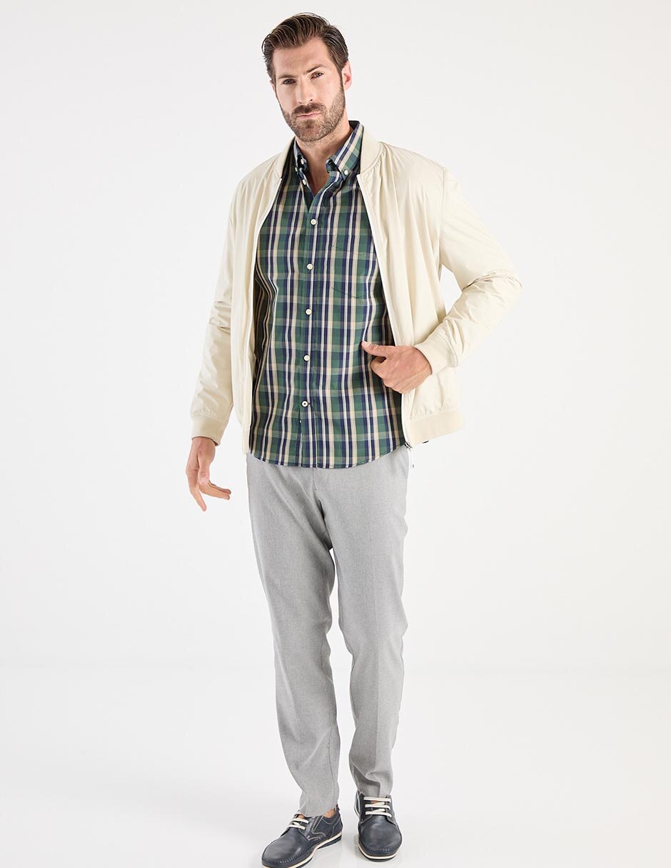 Camisa business casual de algodón manga larga para hombre 3