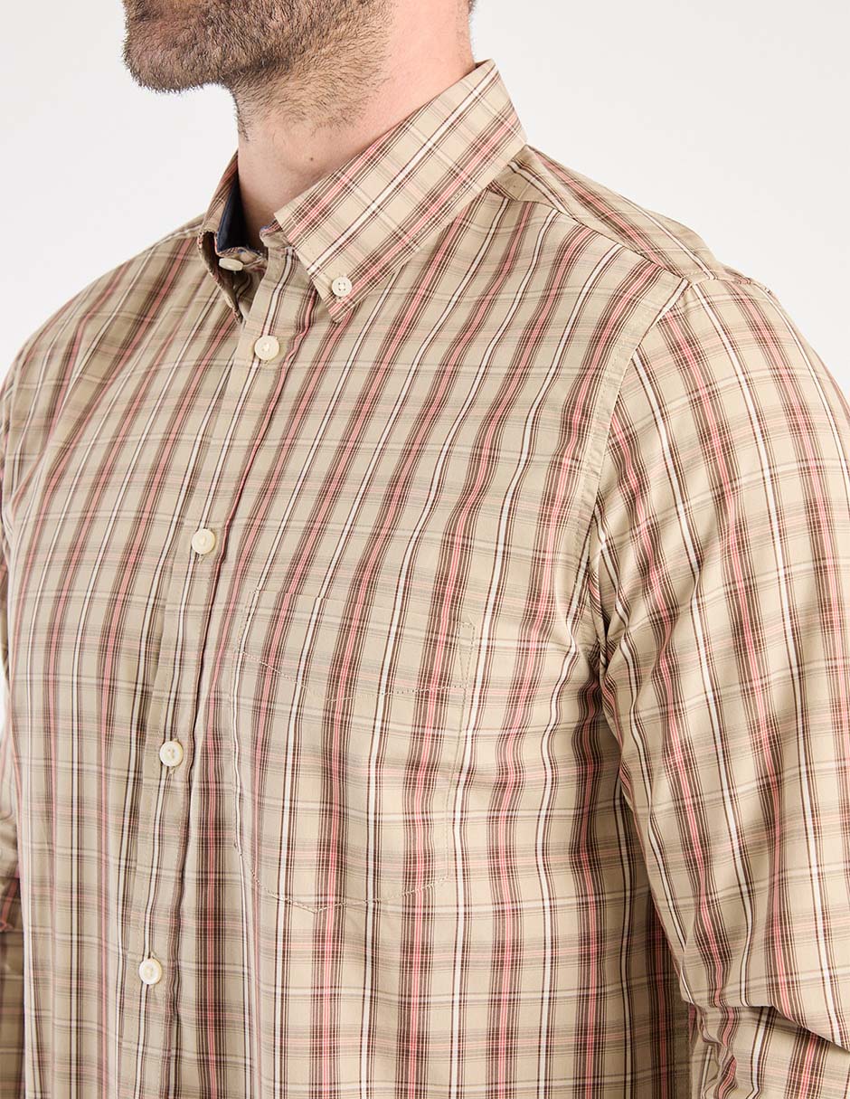 Camisa business casual de algodón manga larga para hombre 4