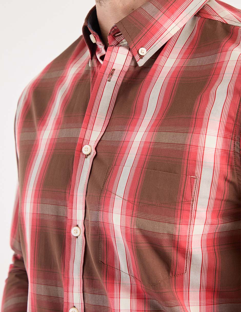 Camisa casual de algodón manga larga para hombre 4