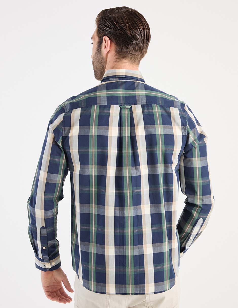Camisa business casual de algodón manga larga para hombre 2