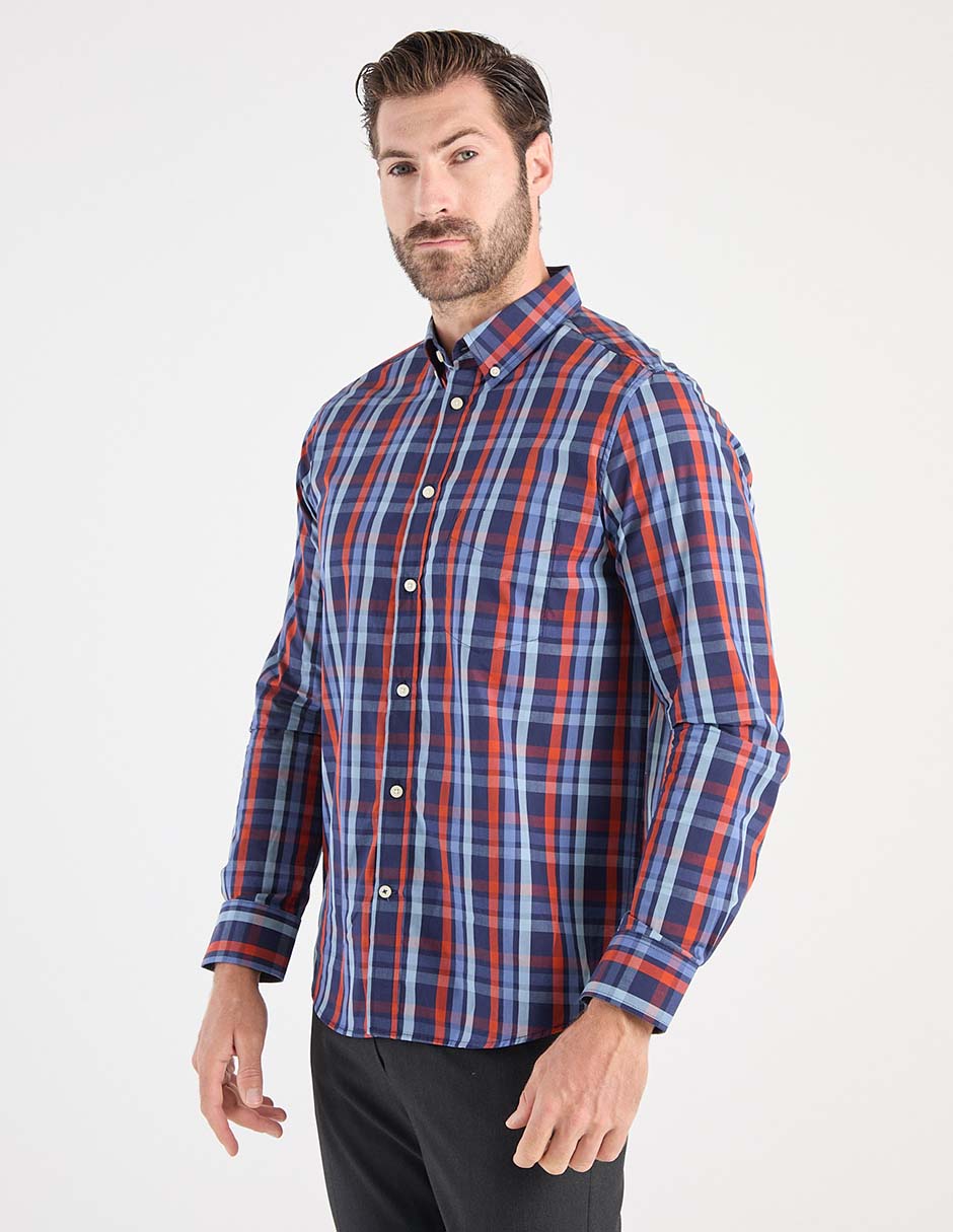 Camisa business casual de algodón manga larga para hombre Camisa business casual de algodón manga larga para hombre