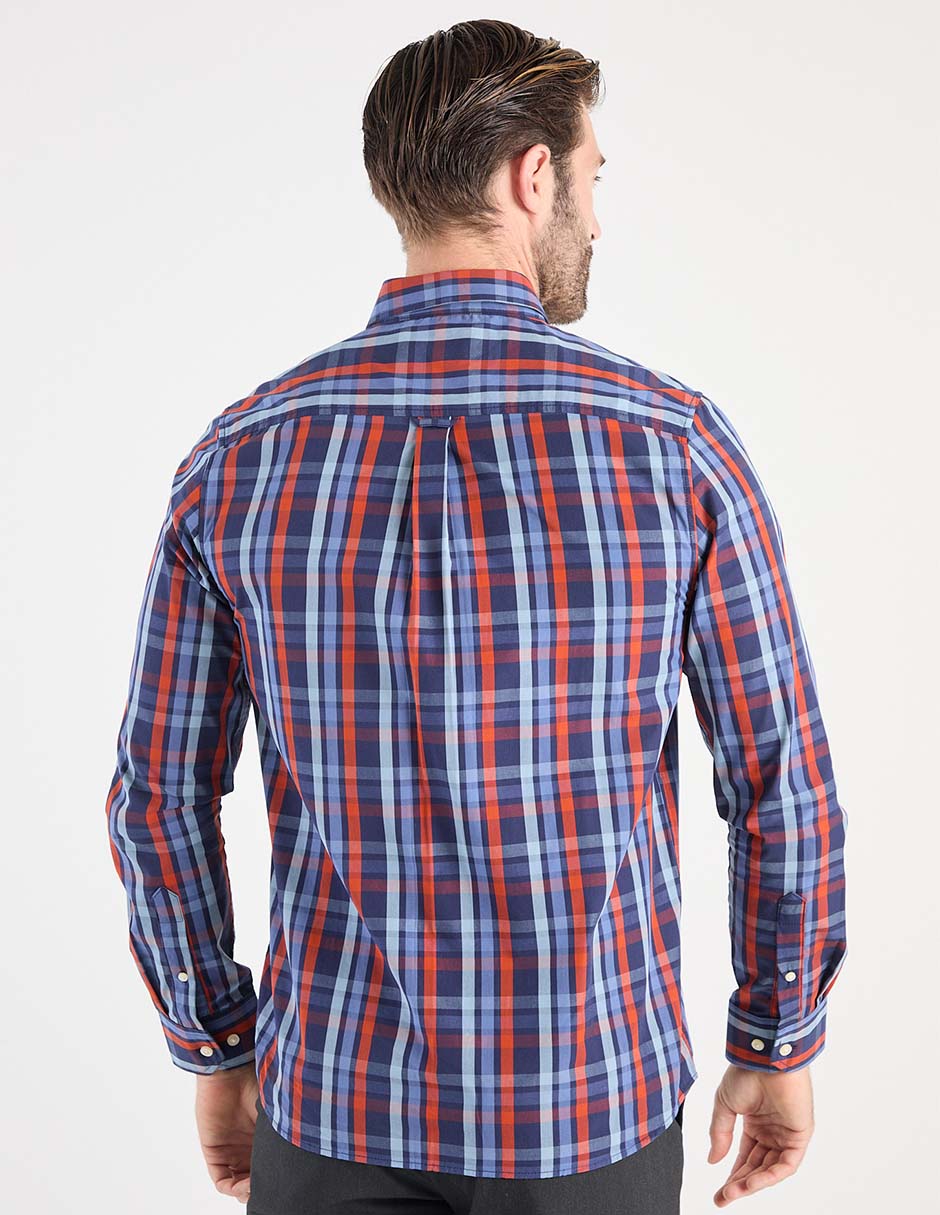Camisa business casual de algodón manga larga para hombre 2