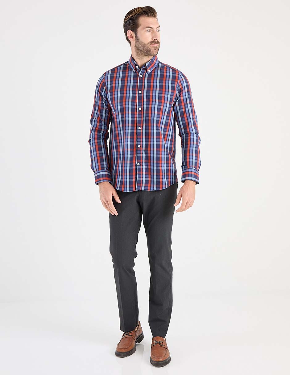 Camisa business casual de algodón manga larga para hombre 3