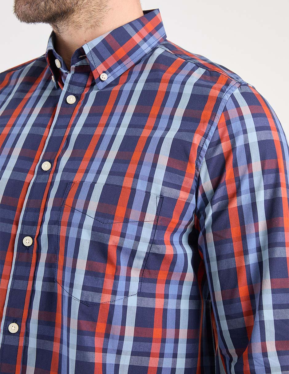 Camisa business casual de algodón manga larga para hombre 4