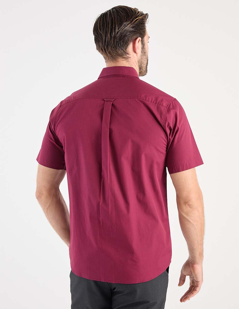 Camisa de vestir de algodón manga corta para hombre 2