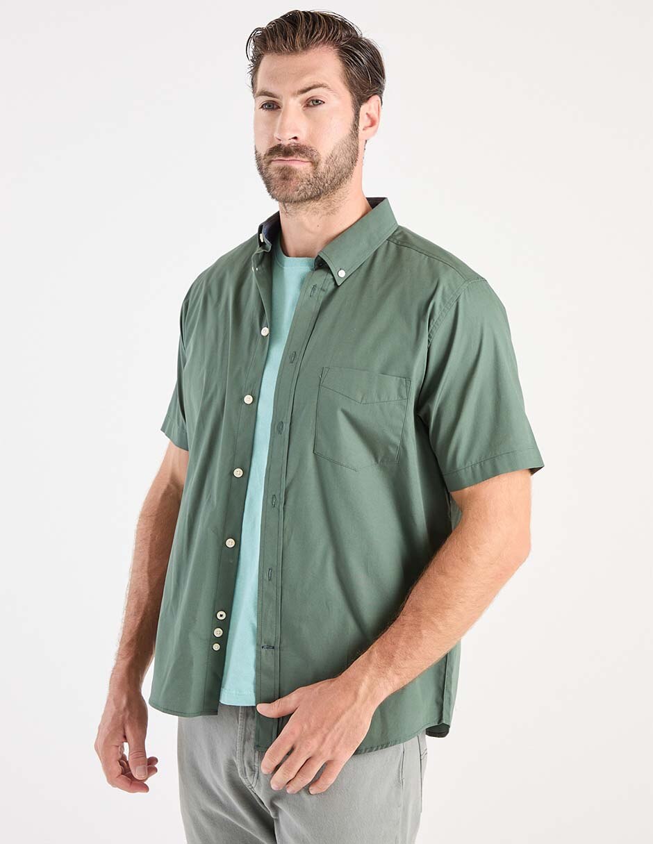 Camisa casual de algodón manga corta para hombre Camisa casual de algodón manga corta para hombre