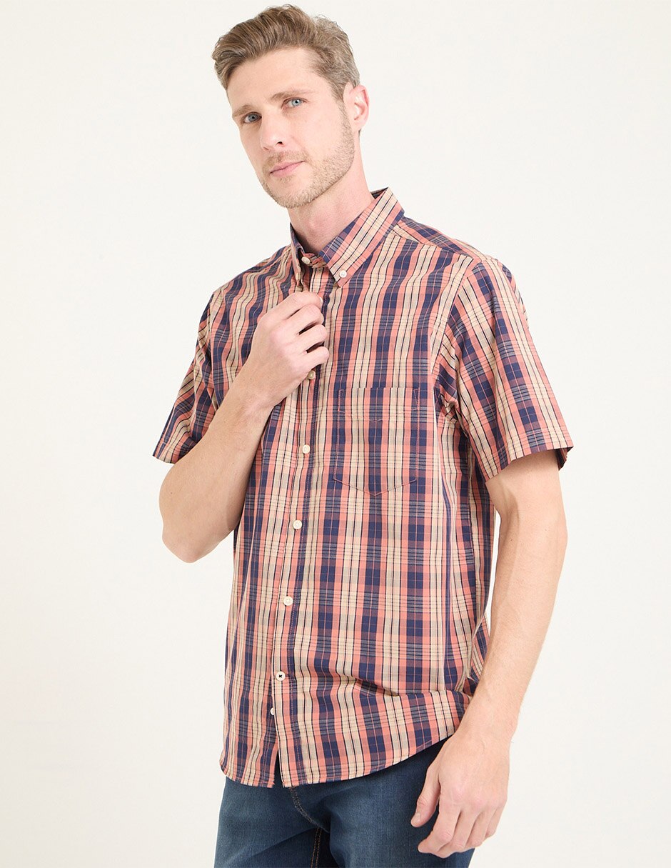 Camisa casual de algodón manga corta para hombre Camisa casual de algodón manga corta para hombre