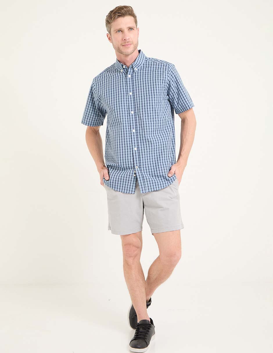 Camisa casual de algodón manga corta para hombre 3
