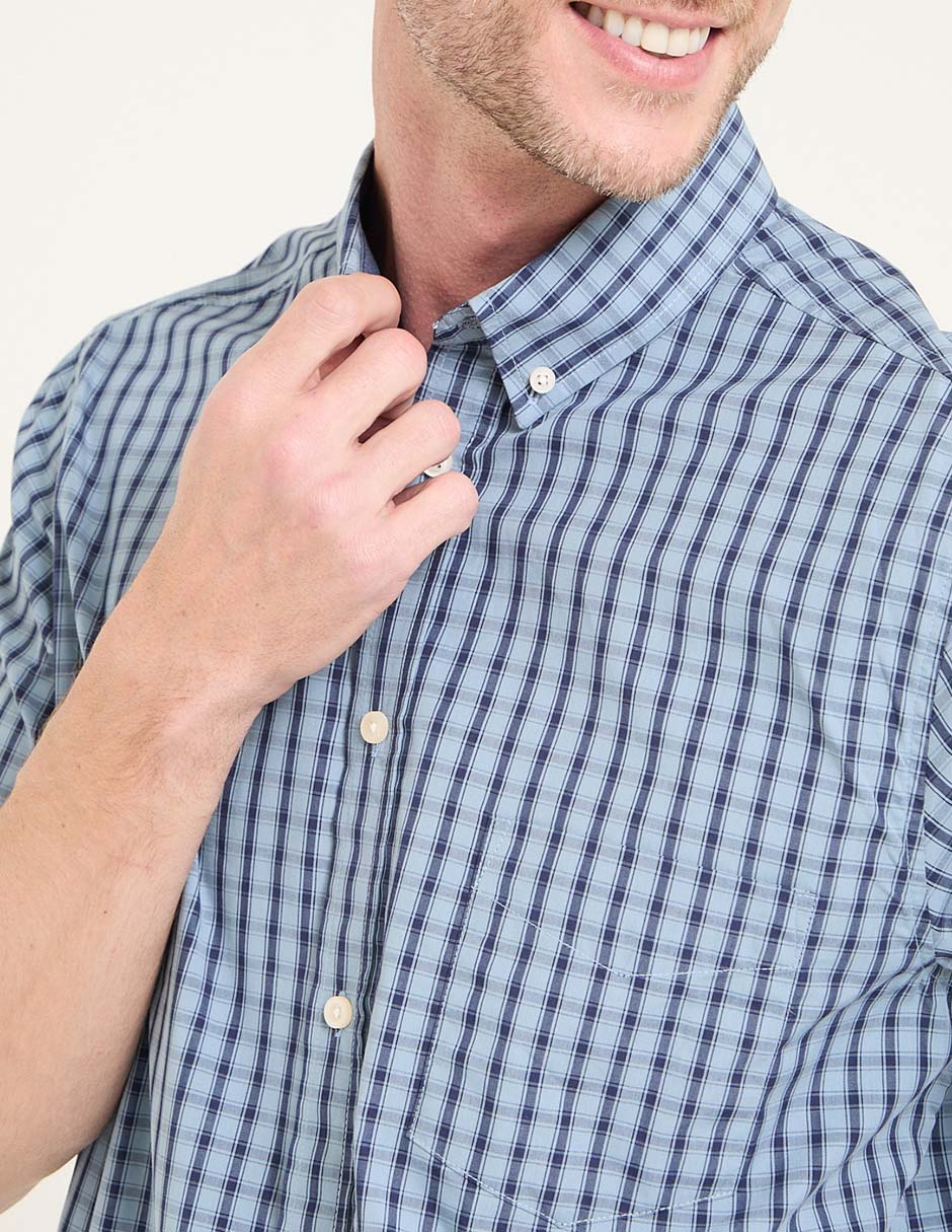 Camisa casual de algodón manga corta para hombre 4