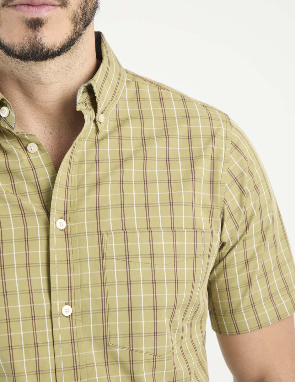 Camisa casual manga corta para hombre 4