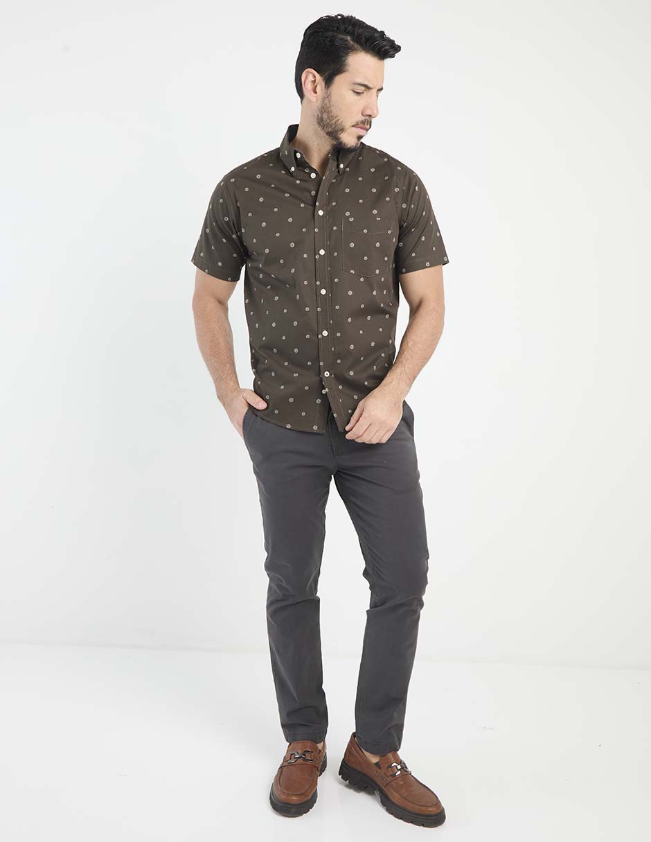 Camisa casual de algodón manga corta para hombre 3
