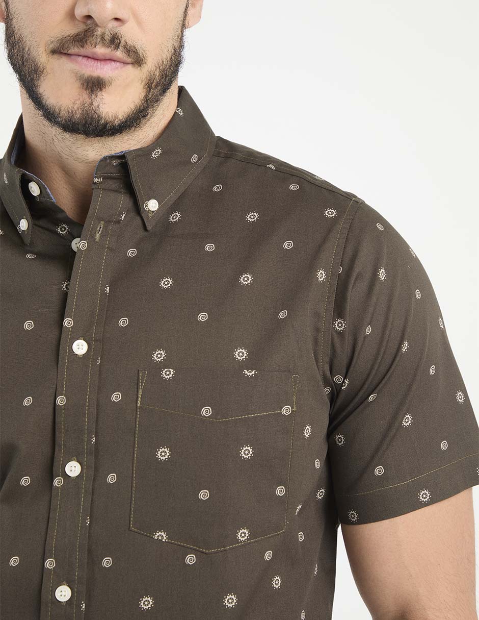 Camisa casual de algodón manga corta para hombre 4