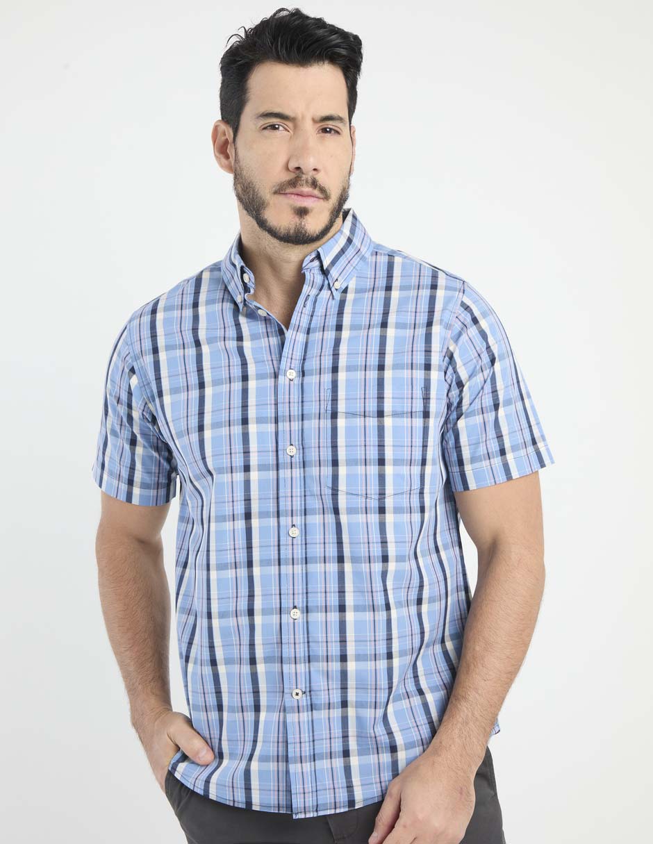 Camisa casual manga corta para hombre