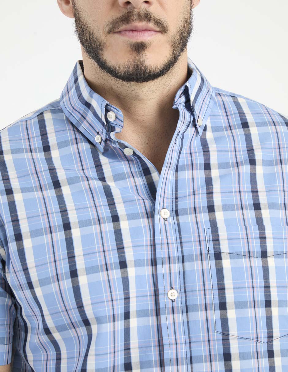 Camisa casual manga corta para hombre 4