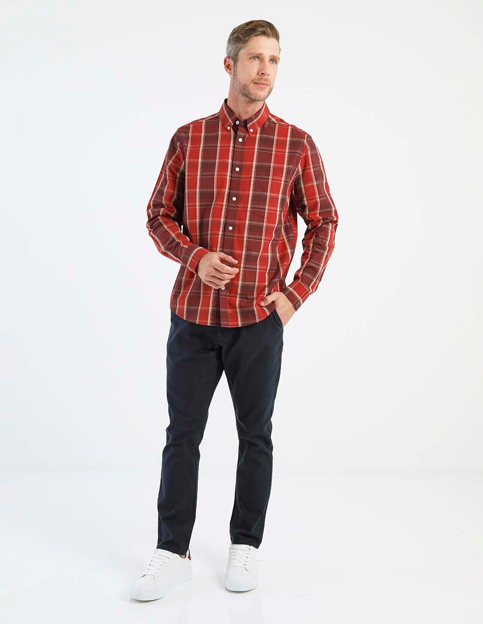 Camisa casual manga larga para hombre 3
