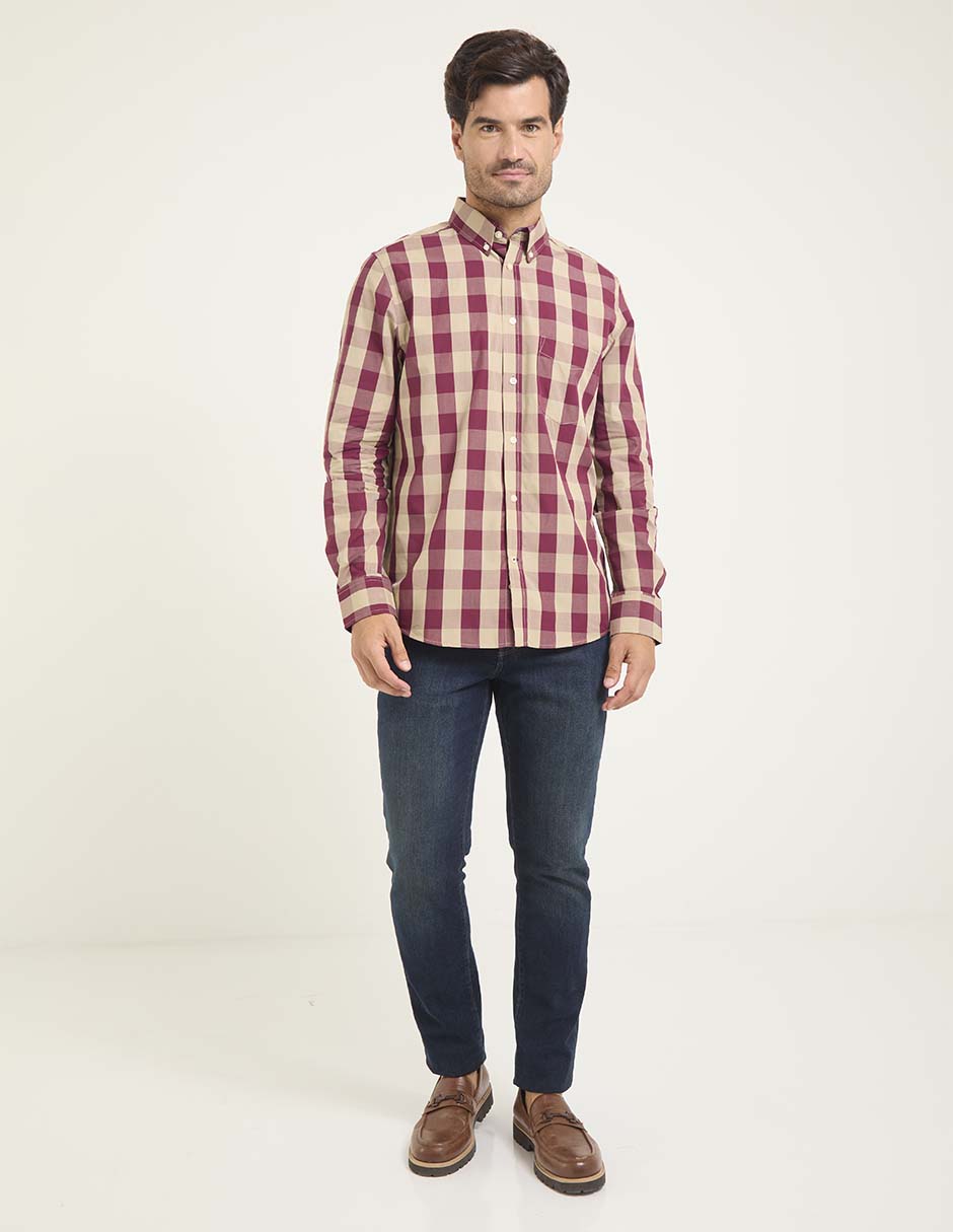 Camisa casual manga larga para hombre 3