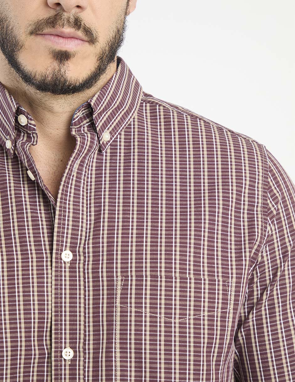 Camisa casual de algodón manga larga para hombre 4