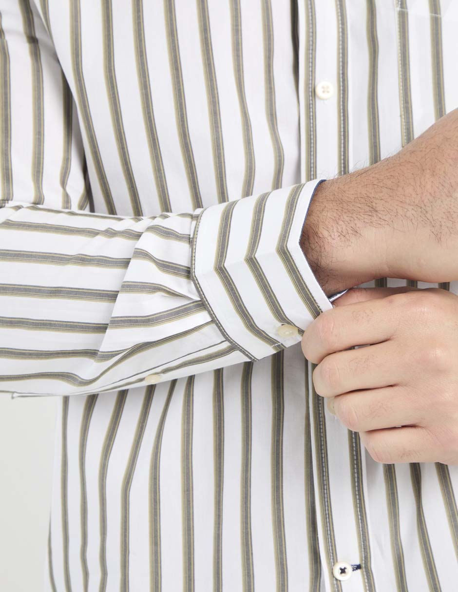 Camisa casual de algodón manga larga para hombre 4